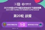 2025中国太平女超联赛第20轮战报、积分榜、射手榜